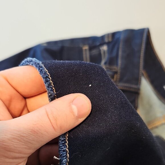 American Eagle Outfitters Size 8 Dark Wash Jean Shorts with Rolled Hems - Picture 11 of 13